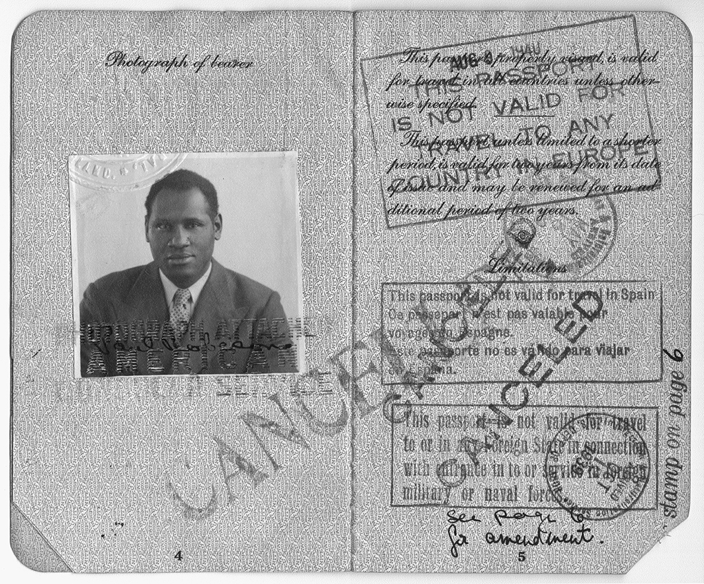 Paul Robeson's Cancelled Passport